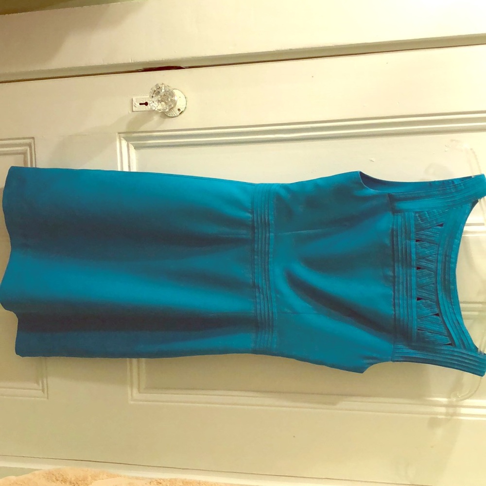 Sleeveless dress - turquoise